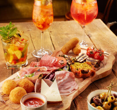 Typical Italian charcuterie board,Italian